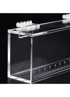 OCTOBER Fishing Photo Tank Fish Viewing Box Acrylic Hatching Incubator Clear Micro Landscape Fish Tank Fish Breeder Isolation Breeder Box with Scale, L  - Image 3