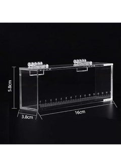 OCTOBER Fishing Photo Tank Fish Viewing Box Acrylic Hatching Incubator Clear Micro Landscape Fish Tank Fish Breeder Isolation Breeder Box with Scale, L  - Image 2