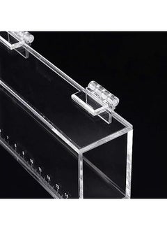 OCTOBER Fishing Photo Tank Fish Viewing Box Acrylic Hatching Incubator Clear Micro Landscape Fish Tank Fish Breeder Isolation Breeder Box with Scale, L  - Image 4