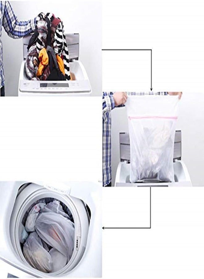 Lukzer 5 Pcs Baby Laundry Bags for Delicates - Mesh Washing Bag Set with Zipper for Underwear, Bras, Lingerie, Baby Clothes & Travel - Durable Microfiber (Cute Pattern) CH-067-5 - Image 3