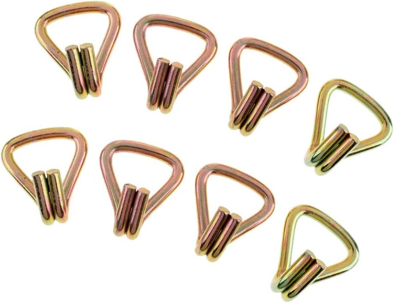 klarako 8Pcs Steel Universal Ratchet Strap Double J Hook Replacement tie Trailer Spare Accessories - Image 1