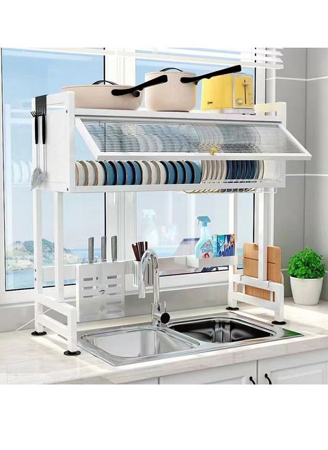 Steel dish drying and storage rack