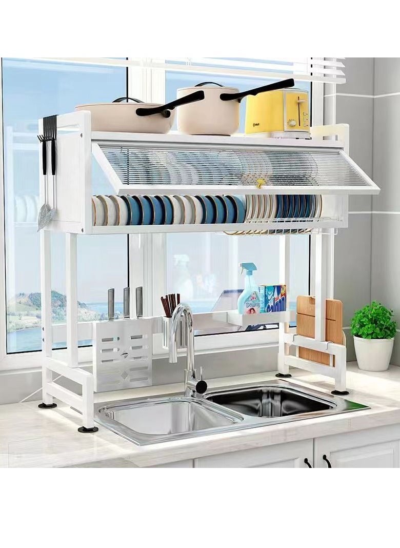 Steel dish drying and storage rack