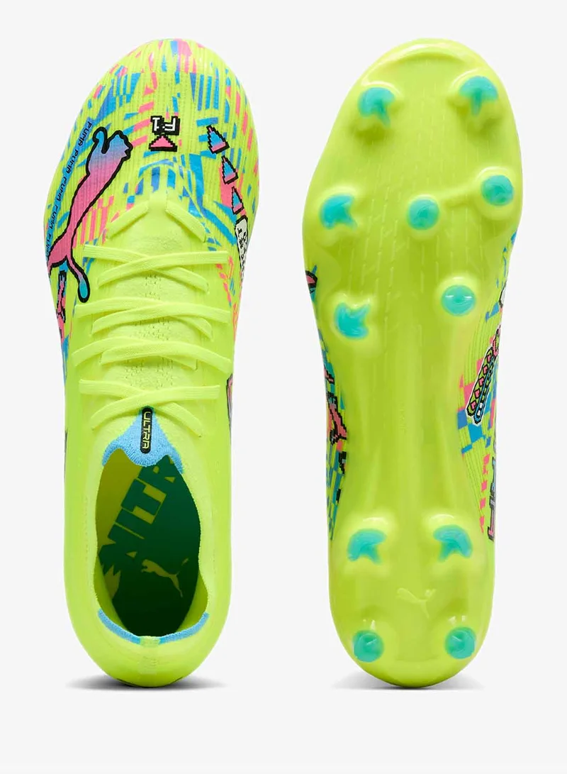 Puma PUMA White-Blue Glimmer-Pink Glimmer-Yellow Alert Ultra Nitro 7 Match Advanced Level Fg/Ag for Men | Best Price UAE