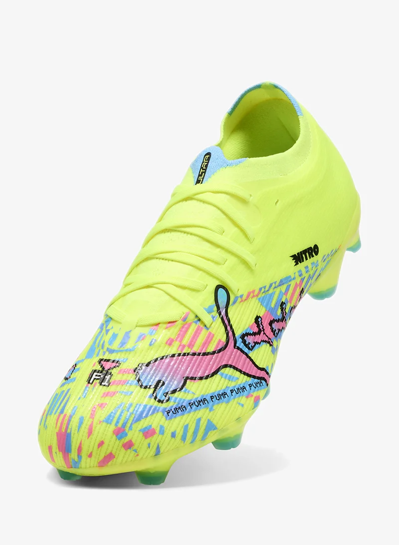 Puma PUMA White-Blue Glimmer-Pink Glimmer-Yellow Alert Ultra Nitro 7 Match Advanced Level Fg/Ag for Men | Best Price UAE