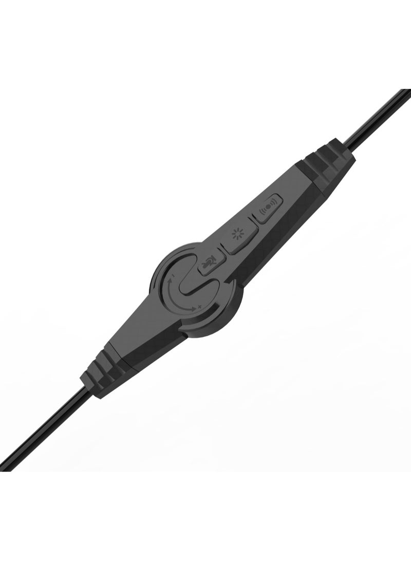 Gaming Rainbow RGB Wired Gaming Headset with Mic for PS4 PS5 MAC XBOX Laptop Lightweight 3.5mm Over Ear Audio Headphones Stereo Surround Sound Auto-adjustable Headband 50mm Drivers - Image 3