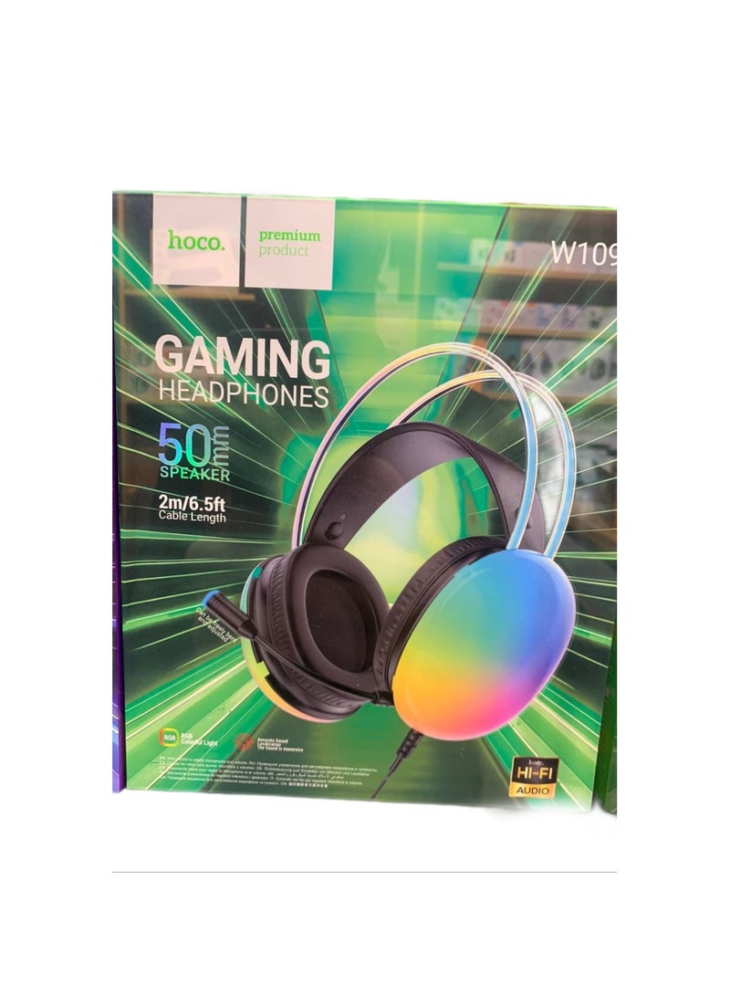 Gaming Rainbow RGB Wired Gaming Headset with Mic for PS4 PS5 MAC XBOX Laptop Lightweight 3.5mm Over Ear Audio Headphones Stereo Surround Sound Auto-adjustable Headband 50mm Drivers - Image 5