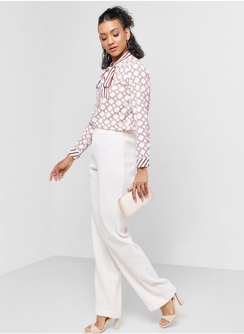 ELLA - Printed Button Down Shirt - Image 1