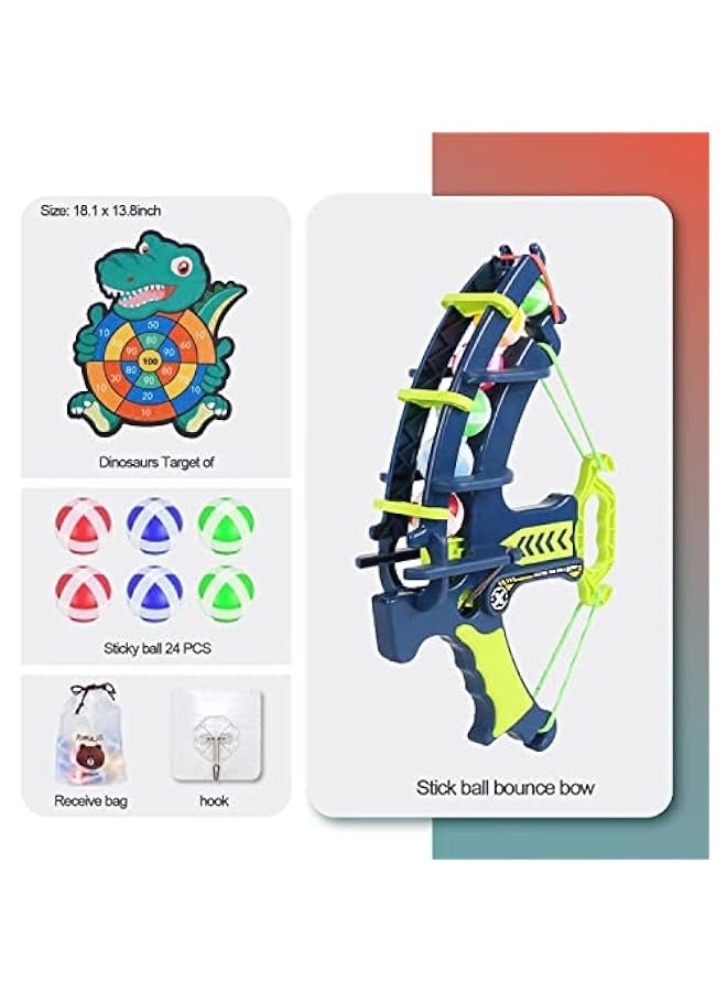 DURKU Dinosaur Dart Board Game Set with 24 Sticky Balls - Indoor\/Outdoor Party Toy for Kids and Adults, Ideal Gift for Boys Ages 5-12. - Image 4