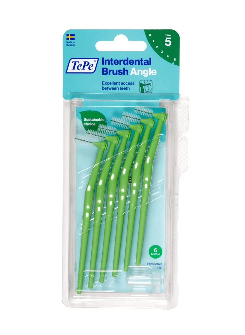 فرشاة TePe Angle بين الأسنان لون أخضر 0.8 مم مقاس 6