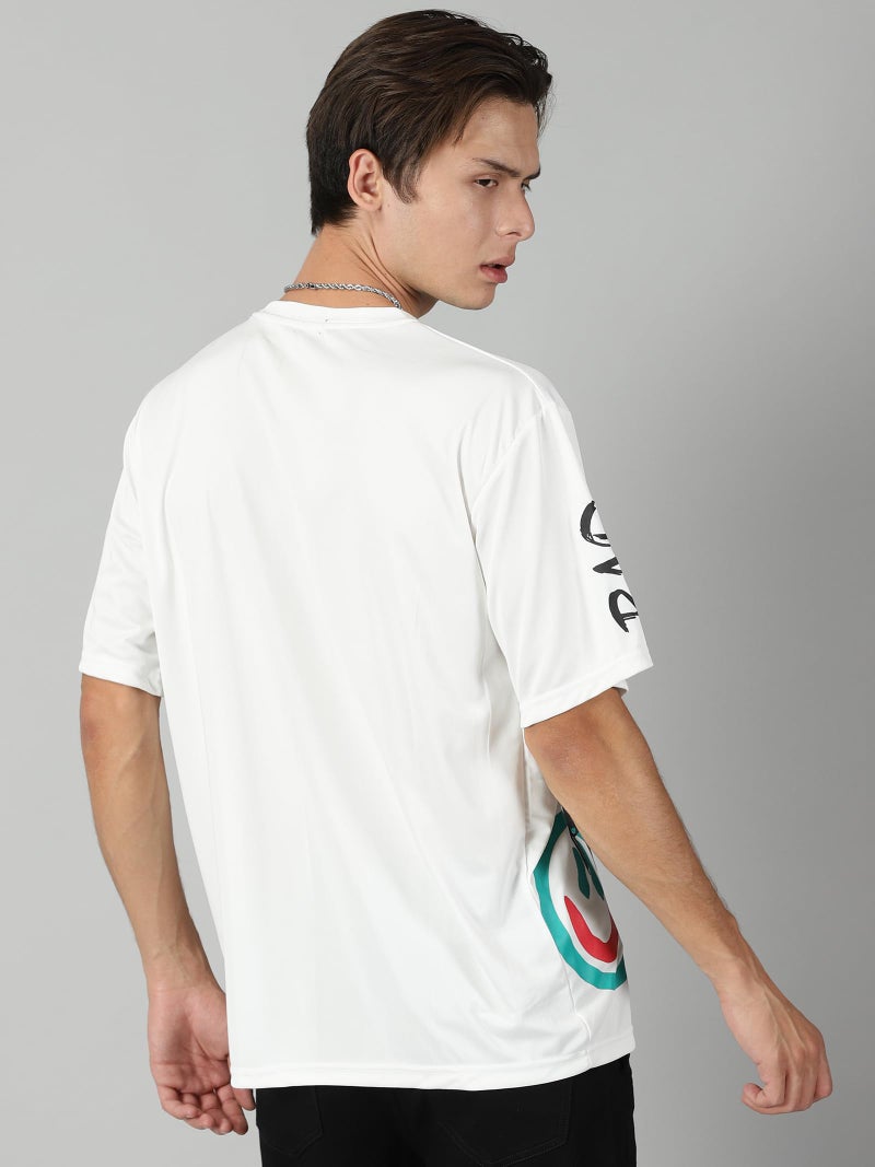 RodZen Men's Polyester Oversized Graphic Printed T-Shirt (XX-Large, White) - Image 2