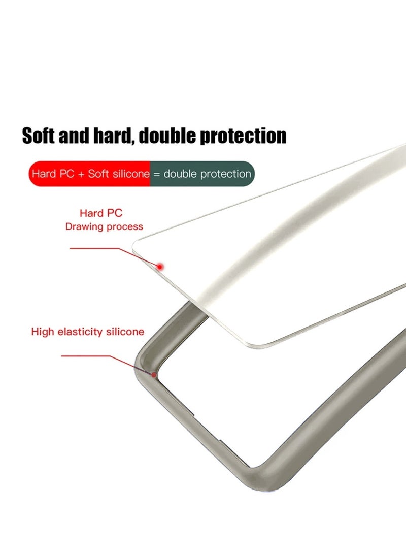 Wtech Realme C75 4G 2024 Hybrid Silicone with Translucent Back Protective Lens Shield Case Cover - Grey - Image 5