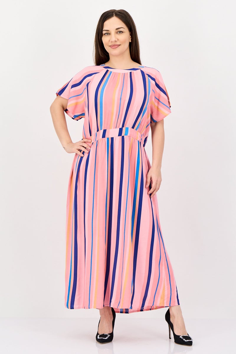 Fire & Glory Women Stripe Maxi Dress, Multicolor - Image 1