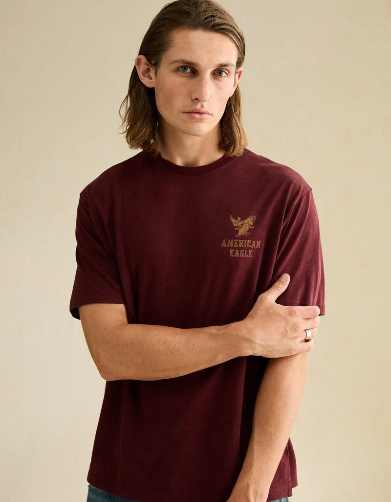 American Eagle  AE Standard Fit Graphic Logo T-Shirt for Men | Best Price UAE