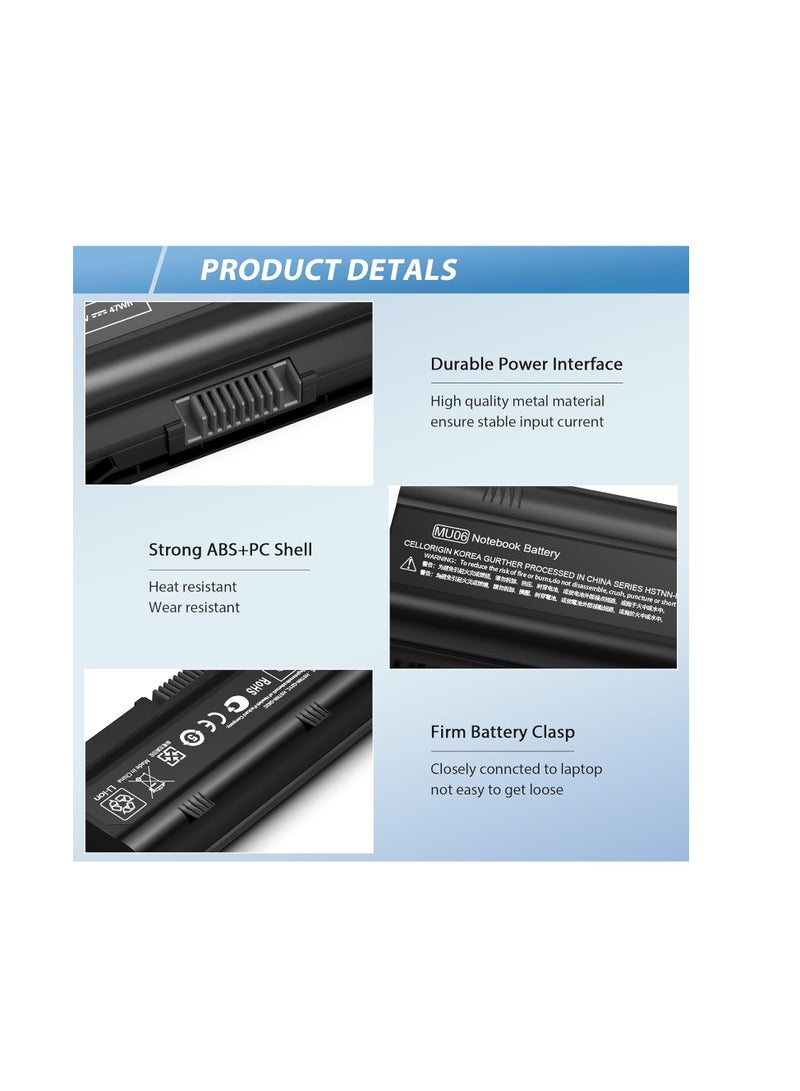 Terabyte Hp 593553-001 Laptop Battery Mu06 (10.8v 47wh Li-ion 6 Cell) Black - Image 2