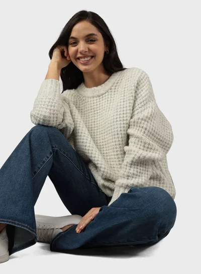 American Eagle Crew Neck Knitted Sweater