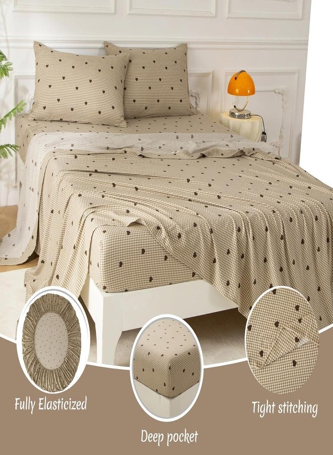SDY 7PCS Heart Gingham Full Comforter Set, Washed Microfiber Gingham Bedding Sets for Kids Boys and Kids Included Comforter Set and Sheets - Image 4