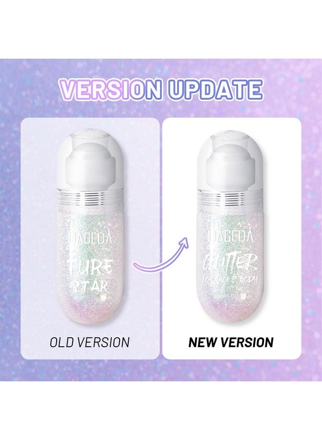 DAGEDA 2Colors Roll-on Body Glitter Gel for Body, Hair, Face, Holographic Glitter Makeup for Rave Accessories, Body Shimmer Hair Glitter Gel for Halloween Makeup(Sparkling Pink+Pink) - Image 4