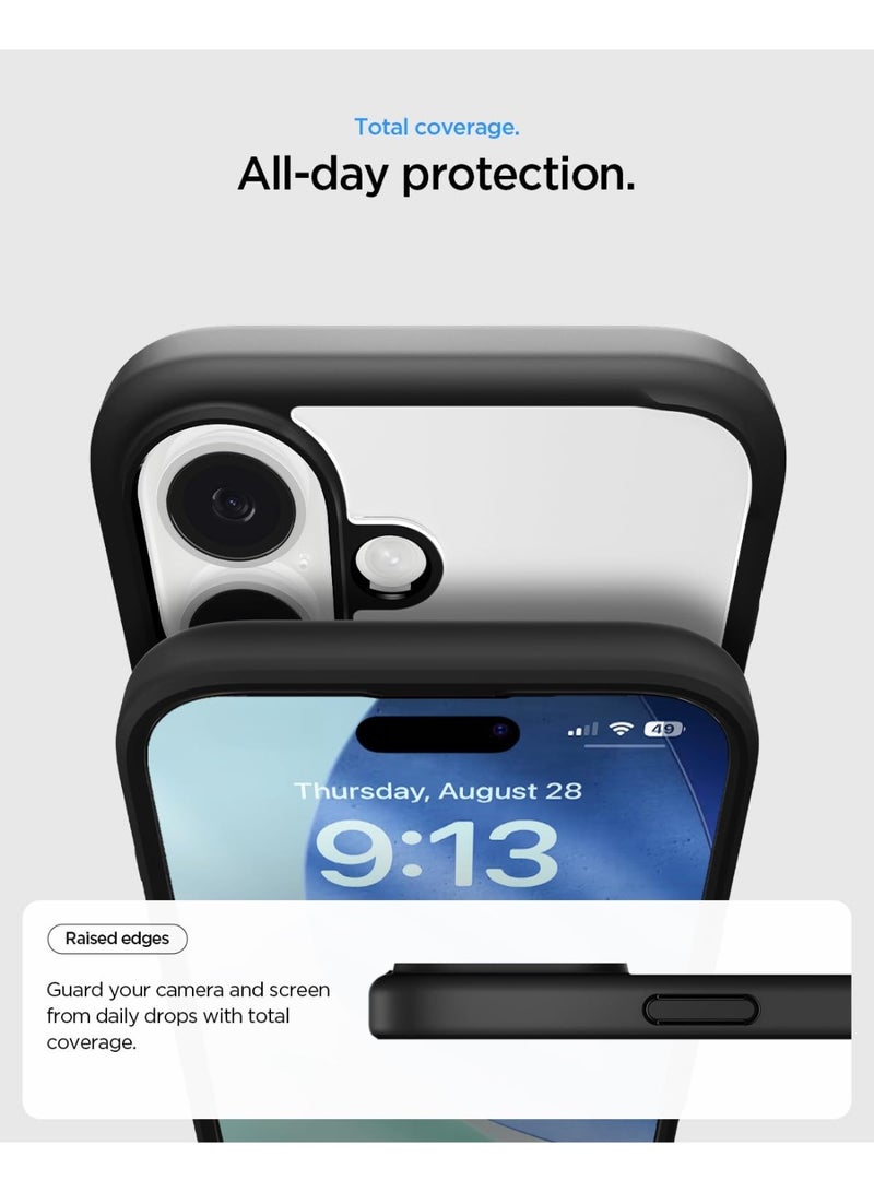 Spigen Ultra Hybrid iPhone 17 Case Cover (2025) - Matte Black - Image 3