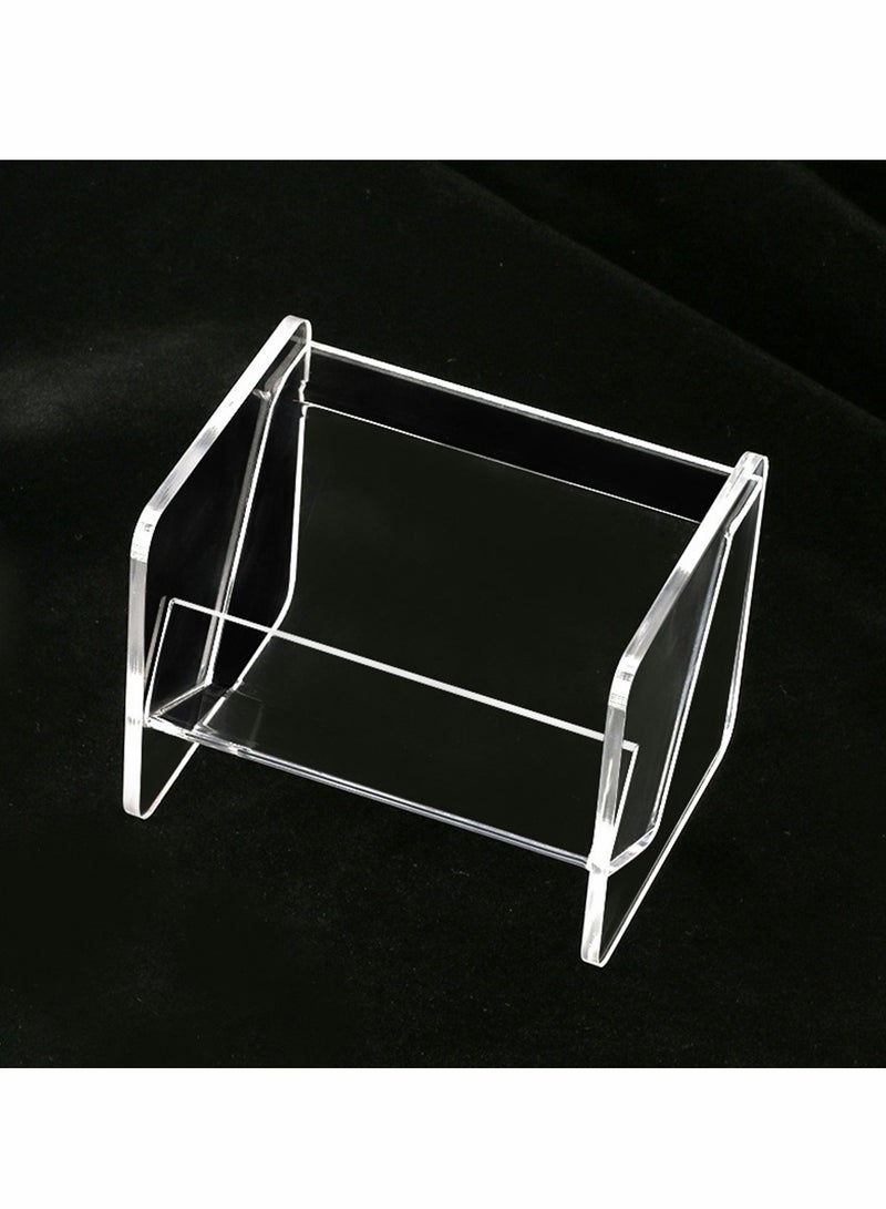 Excefore Business Card Holder, Acrylic Business Card Holder for Desk Clear Business Card Stand Desktop Business Card Holders Plastic Business Card Display for Exhibition, Home, and Office  - Image 1