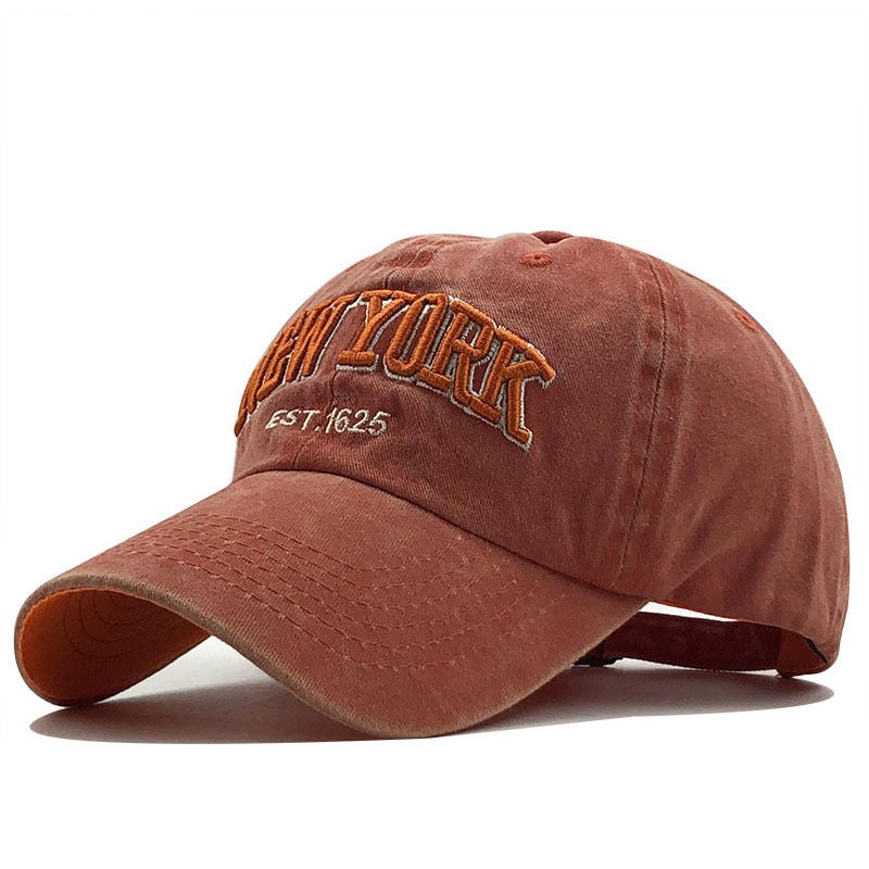 Baseball Cap Crossborder Summer Women Washed Cotton NEW YORK Men Fishing Korean Hat - Image 2