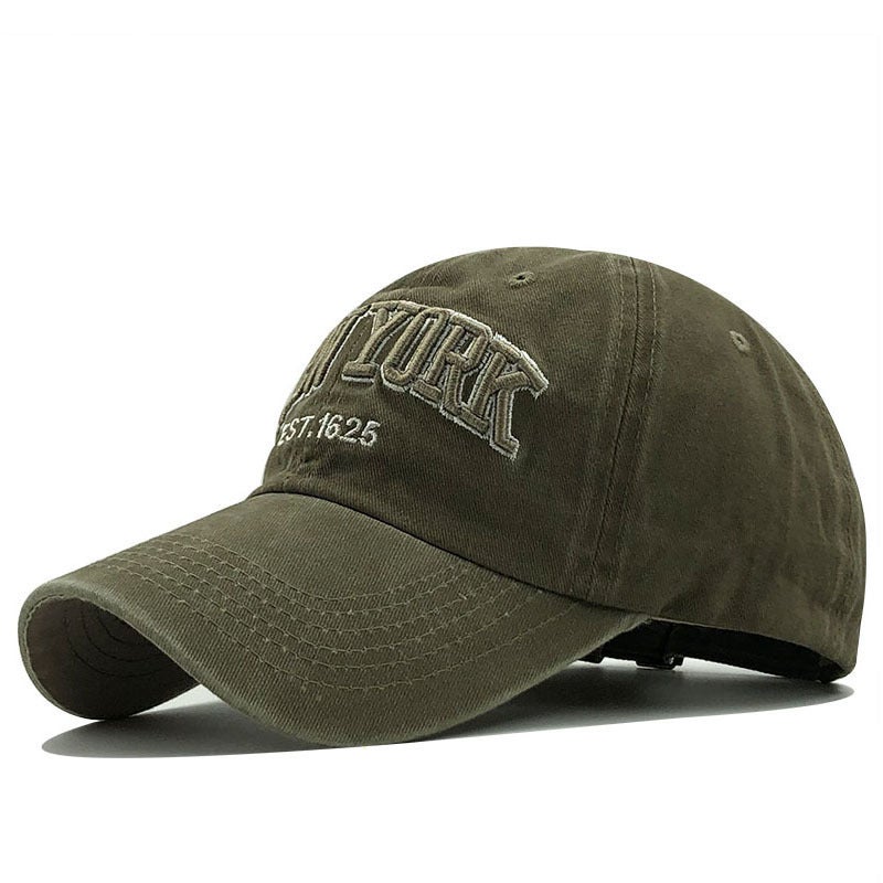 Baseball Cap Crossborder Summer Women Washed Cotton NEW YORK Men Fishing Korean Hat - Image 1