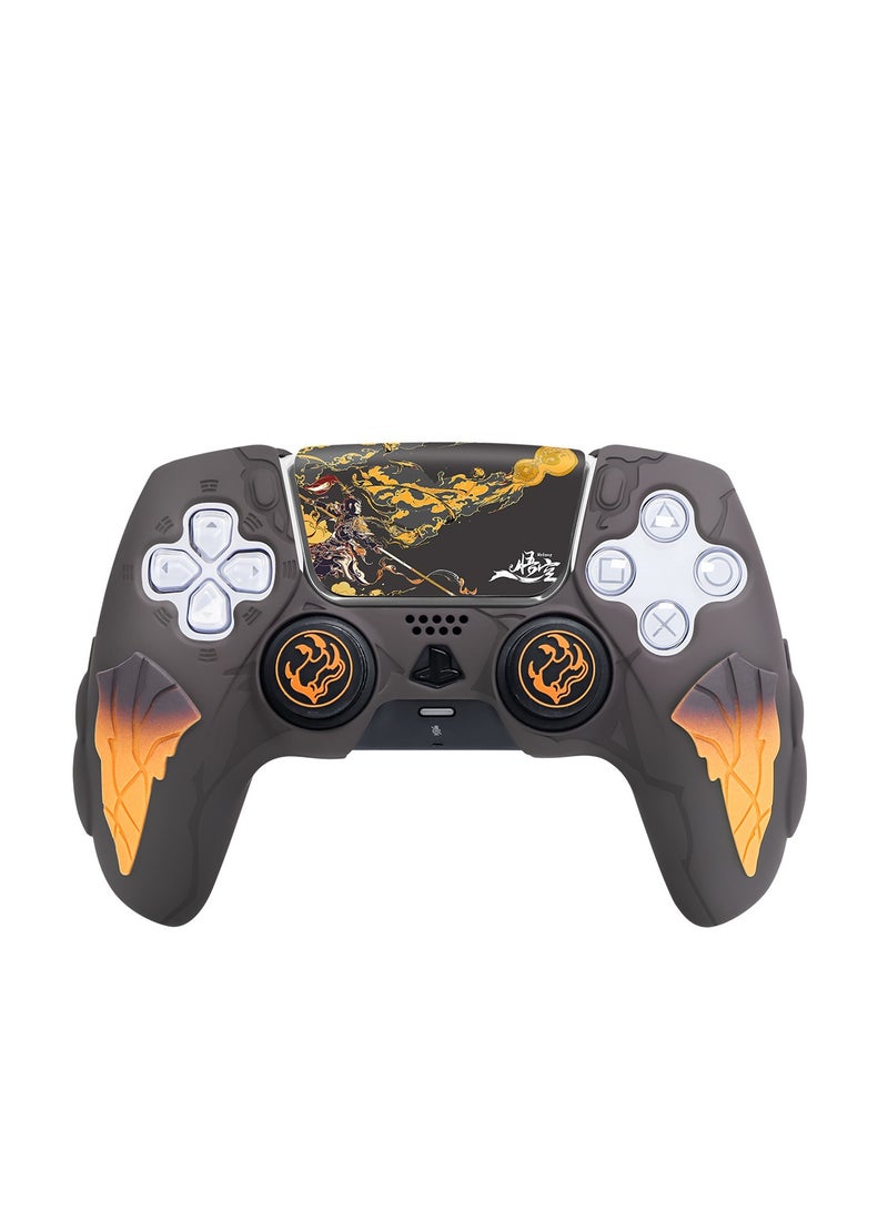 Premium PS5 Controller Case - “Black Myth: Wukong” Gaming Design, Non-Slip and Stain-Resistant Food-Grade Silicone Cover with Protective Cap - Image 2