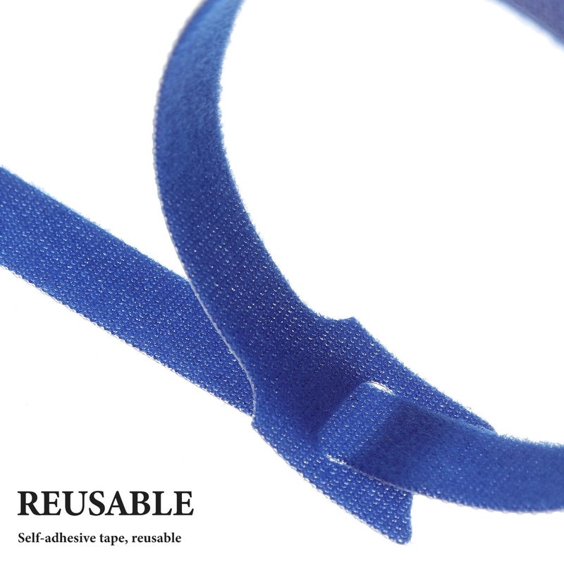 Reusable Cable Ties 100 Pack Fastening Straps For Desk Computer Cord Management - Image 4