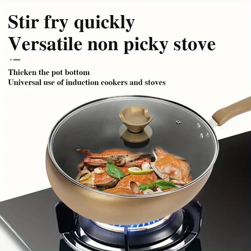 Jolfay Heavy Duty Pan with Handle, Bakers and Moulders Chinese Wok with Handle Stir-Fry, Deep-Frying, and More – Versatile, Easy-to-Clean Cooking 10Cm X 30Cm, Non-Coated & Non-Stick, Gas Stove Comp - Image 4