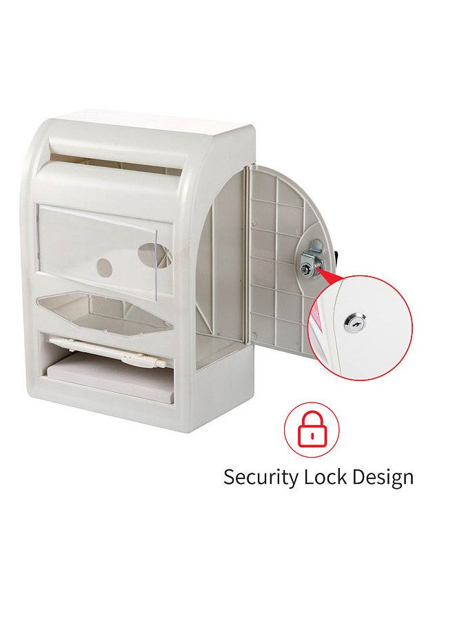 Multifunctional Suggestion Box with Lock Design Paper Pen Keys 8 Replaceable Tags Ballot Box Donation Box Letter Box Complaint Box