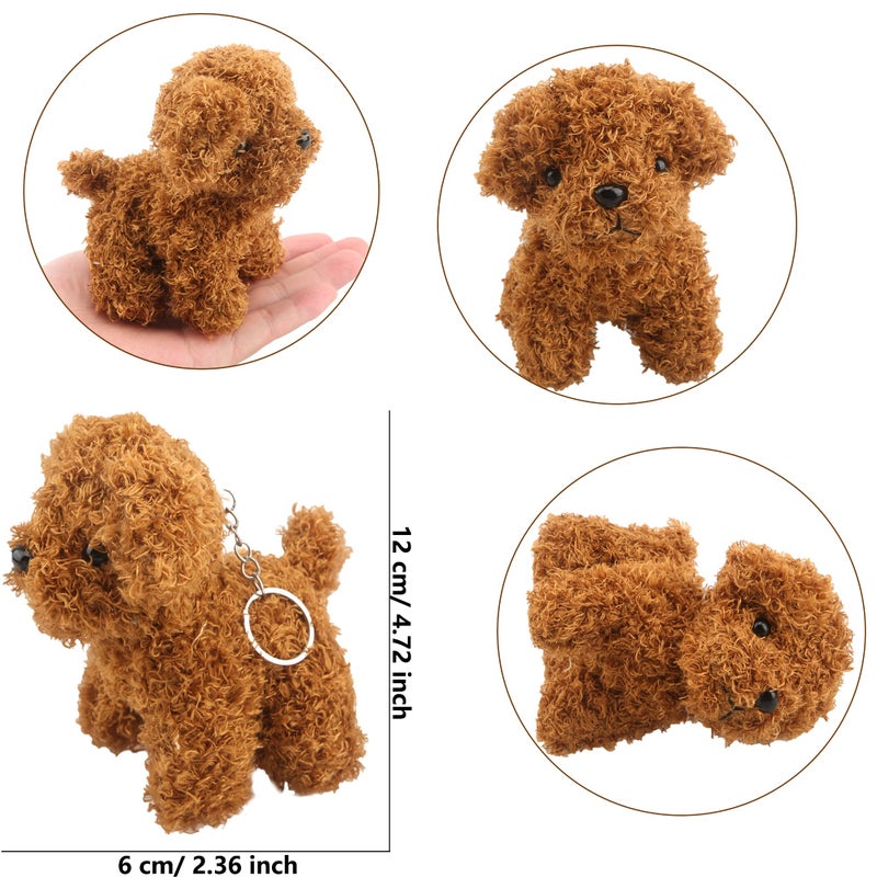 Haconba 12 Pack 472 Inch Mini Teddy Dog Plush Stuffed Puppy Animal Toy for Pendant Keychain Baby Shower Birthday Carnival Prizes Bag Fillers 4 Colors Puppy Dog Color 1 - Image 3