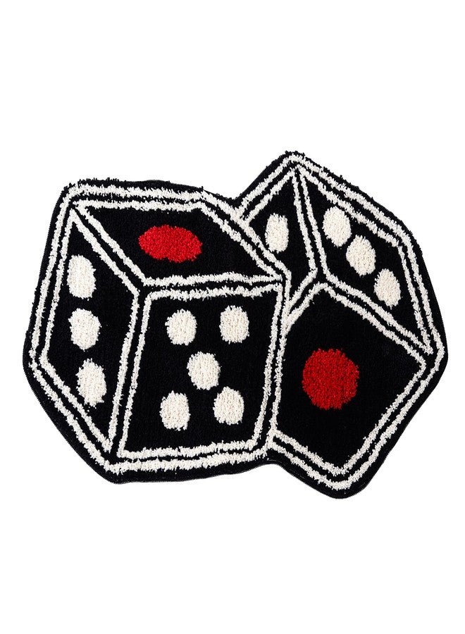 Meudid Dice Rug - 31"X23" Cool Carpet Non-Slip Flocking Floor Bath Mat for Living Room Decor, Alt Room Decor Soft Y2K Rugs Hypebeast Doormat for Bedroom - Image 1