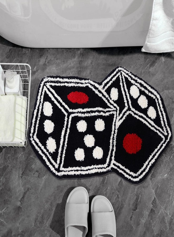 Meudid Dice Rug - 31"X23" Cool Carpet Non-Slip Flocking Floor Bath Mat for Living Room Decor, Alt Room Decor Soft Y2K Rugs Hypebeast Doormat for Bedroom - Image 2