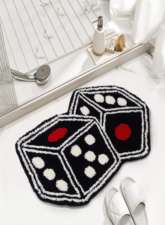 Meudid Dice Rug - 31"X23" Cool Carpet Non-Slip Flocking Floor Bath Mat for Living Room Decor, Alt Room Decor Soft Y2K Rugs Hypebeast Doormat for Bedroom - Image 4