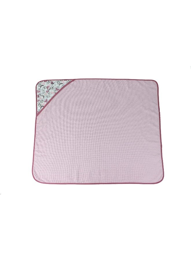 Cudlie Buttons & Stitches Baby Girl 3 Pack Rolled/Carded Hooded Towels In Butterfly Polka Print - Image 5