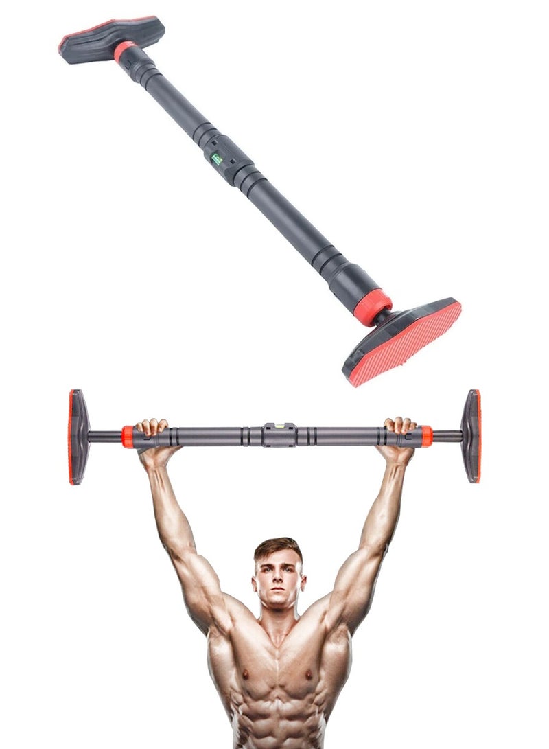QUTOOB Pull Up Bar, Adjustable Doorway Pull Up Bar, 90cm To 145cm, Upper Body Workout Trainer Bar, Fitness Exercise Bar For Chest, Shoulder, Bicep and Arm Strengthening, Chin Up Bar, Install Without Screw  - Image 1