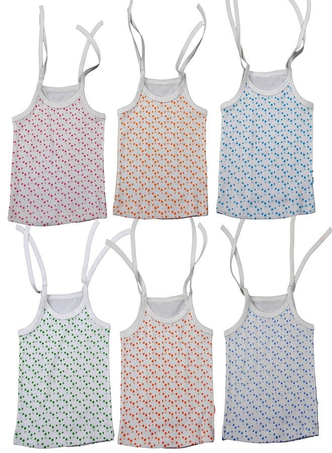 favism 100% Pure Ultra Soft Cotton New Born Baby Girl t-Shirt/top Pack of 6 pcs. - White (3-6 Months)
