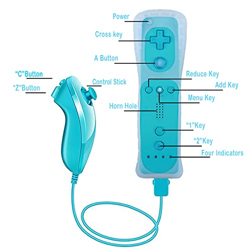 Tevodo Wii Remote Controller, 2 Packs Upgrade Wireless Controller Compatible with Wii Wii U Console(Pink and Blue) - Image 3