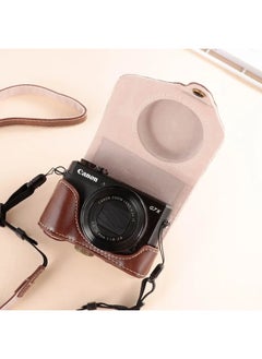 Generic Canon G7X2 Camera Bag G7X3 G9X SX720 SX730 SX740 Camera Cover Protective Case Photography Equipment Leather Document Bag-Dimensions:SX720/SX730/XS740 [oil Skin] White  - Image 5