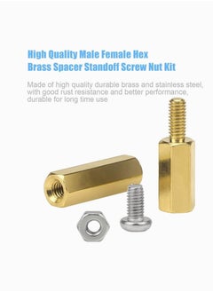 SYOSI M3 Pcb Hex Male Female Threaded Brass Standoffs, Copper Brass Pillars Standoff Circuit Spacer PCB Board Nut Screws Hex Round Single Cylinder Head with Box, Standoff Screws 120pcs  - Image 4
