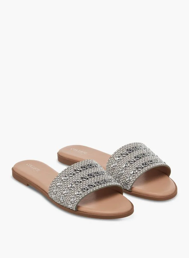 سيليست Women Embellished Slip-On Sandals