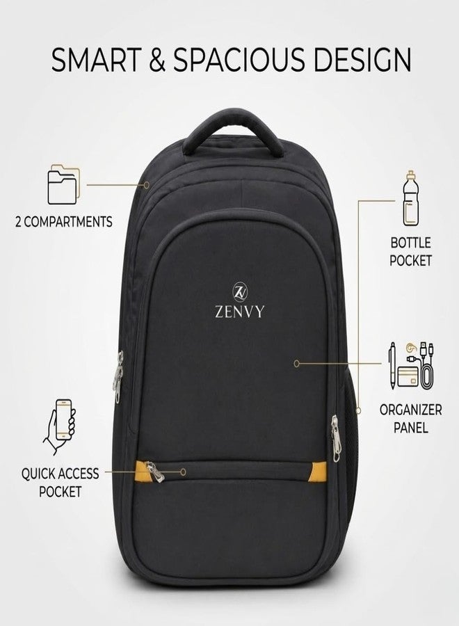 Water-Resistant Laptop Backpack for Men & Women | Lightweight Travel Bag with Multiple Compartments, Anti-Theft Zipper, Durable Office & College Backpack - Image 4