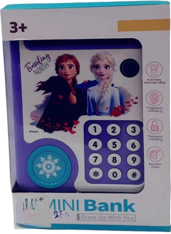 Toy Box Electronic Money Saving Password Protected Bank Frozen Princess Piggy Bank Durable with Fingerprint Sensor 