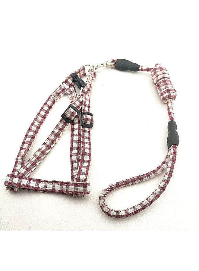 طقم حزام ومقود من القطن للجراء | حزام قابل للتعديل مع حبل للمقود للكلاب الصغيرة والمتوسطة الحجم - 15 مم (قد يختلف اللون) - Image 4