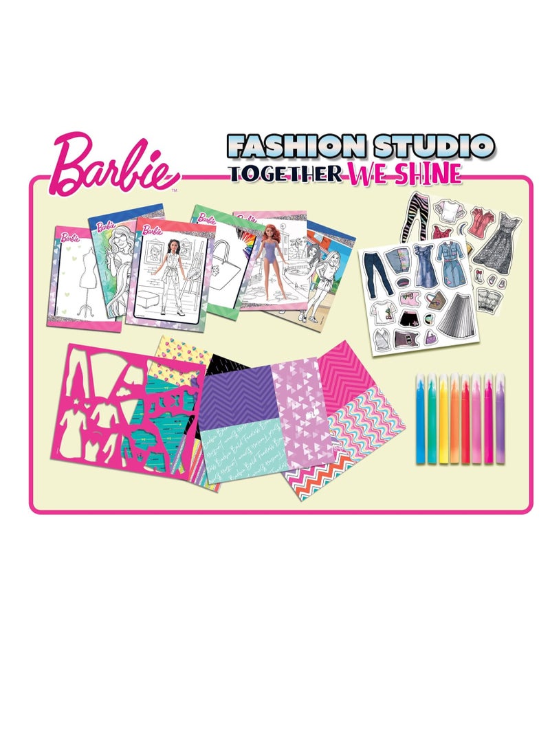 Barbie 12808 باربي دفتر الرسم معًا نتألق - استوديو الأزياء - Image 1