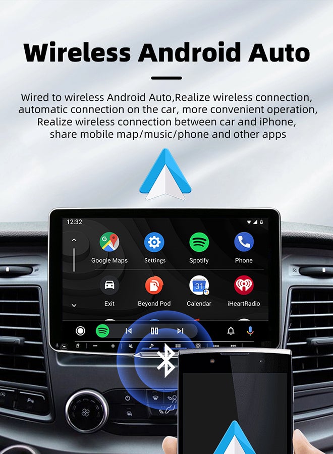 Generic Mini Wireless Android Auto Adapter Wireless CarPlay, Dongle 2in1 Car Intelligent Systems AI Smart Box, For Car With Wired CarPlay  - Image 5