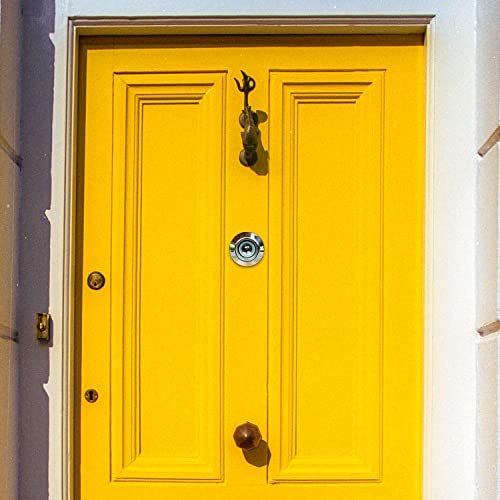 Earl Diamond - Security Peek Peep Holes for Front Door, Solid Brass 220-Degree Door Viewer Peephole with Heavy Duty Rotating Privacy Cover for 1-21/32" to 2-1/8" Doors for Home Office Hotel, Chrome - Image 5