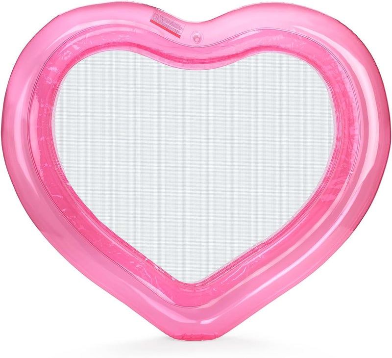 FUNBOY FUNBOY Original Clear Heart Water Hammock with Mesh Pool Float Perfect for Summer Pool Parties  - Image 1