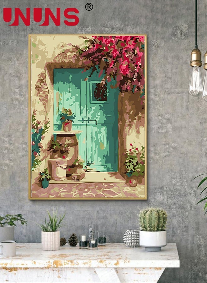 UNUNS طقمين للرسم بالأرقام، قماش مناظر طبيعية للمبتدئين، أطقم الرسم بالأرقام مع فرش وألوان أكريليك، 40x50 سم - Image 4