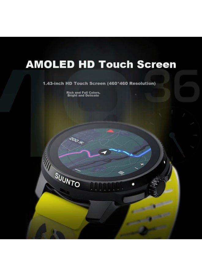 Suunto Race Outdoor Training Wrisch, Trail Running Heart Rate Blood Oxygen Sports Smarch, Birthday Gift, Snow Mountain White - Image 1